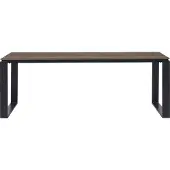 Ebuy24 Martinus table de jardin 100x210cm noir,marron.