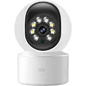 XO Caméra de surveillance Camera CR01, Wi-Fi, 340 degrés, 3K, vision nocturne, détection de mouvement, audio bidirectionnel, blanche
