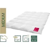 HANSKRUCHEN GmbH HANSKRUCHEN Rubin couette en duvet 240x220 cm chaleur moyenne 100% duvet lavable pour personnes allergiques couette toutes saisons respirante blanche