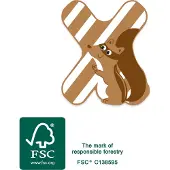 Small Foot Petit pied - Lettre enfant animaux en bois - X