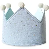 Papierdrachen Couronne en mousseline avec accents dorés - Bleu (1 pcs)