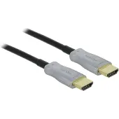 DeLOCK Câble HDMI haute vitesse - HDMI mâle vers HDMI mâle - 30 m - fibre optique - noir - compatible 4K, câble optique actif (AOC)