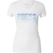 GUESS T-shirt bleu clair / argent / blanc