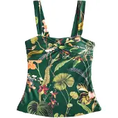 Next Haut de tankini vert / kaki / vert foncé / orange