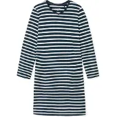Schiesser Chemise de nuit 'Casual Essentials' bleu foncé / blanc