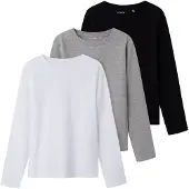 TWO SOON T-Shirt gris chiné / noir / blanc