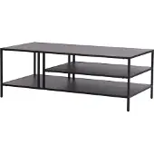 En.casa Table basse 'Kumlinge' métal 40x110x55 cm noir