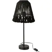 J-Line Lampe de Table Mila Noir E27 60 Cm