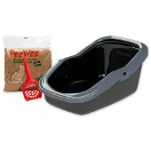 Peewee EcoMinor - Litière pour chat - Kit de démarrage - Marron