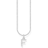 Thomas Sabo Chaîne avec pendentif lettre F argent, (Argent 925)