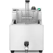 Hendi Friteuse avec robinet de vidange 10 l 400V 6600W, Friteuse, Argent