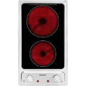 Exquisit EKC 301-2 RK Plan de cuisson vitrocéramique Duo | Régulateur d'énergie supérieur