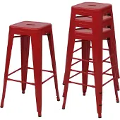 MCW Tabouret de bar -A73 Métal (lot de 4)