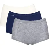 Sloggi Slip bleu / gris / blanc