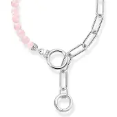 Thomas Sabo Kette Carrier, (Argent 925, Quartz rose, Zircone)