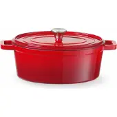 Super Merchant Marmite en fonte émaillée, 4,4L, Rouge, 365x290x(H)115mm