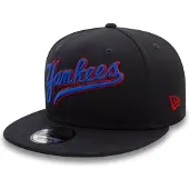 New Era New York Yankees Cap Flat Peak Wordmark Patch Navy 9FIFTY