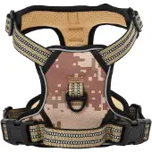 vidaXL Harnais réfléchissant réglable camouflage marron L