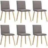 vidaXL Chaises de salle à manger 6 pcs. Tissu taupe