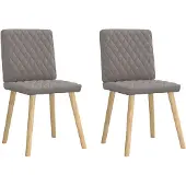 vidaXL Chaise de salle à manger 2 pcs. Tissu taupe