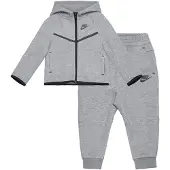 Nike Kids Tech Fleece Long Sleeve Set Gris 12 Months Enfants