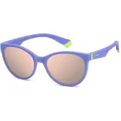 Polaroid Kids Lunettes de Soleil PLD 8065/S 49/16/130 Lilac Rubber frames JUNIOR PLD 8065/S