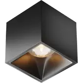 Maytoni Alfa LED Plafonnier, lampe de plafond 12W dimmable noir 90Ra 7x7cm blanc chaud