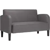 vidaXL Canapé deux places Gris 110 cm Similicuir