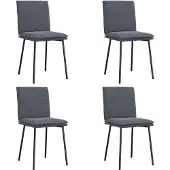 vidaXL Chaises de salle à manger 4 pcs. Gris foncé velours