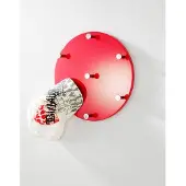 Haku Porte-manteau mural | 7 boutons | Rouge