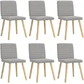 vidaXL Chaises de salle à manger 6 pcs. Tissu gris nuage