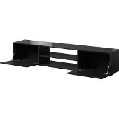 Cama Armoire RTV SLIDE 200K 200x40x37 cm entièrement en noir brillant