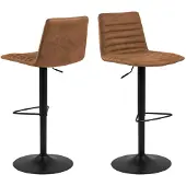 Actona Kimmy Tabouret de bar, marron, noir.