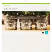 Cricut | Vinyle amovible haut de gamme 30,5 x 30,5 cm noir et blanc 20 pièces
