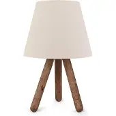 Opviq , AYD- AYDAXL, blanc,,couleur noyer, lampes de chevet, 22 x 33 cm, 70% hêtre / 30% tissu PVC