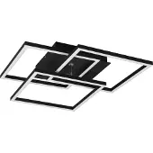 REALITY IMPORT Plafonnier LED MOBILE 28 W, de 2 700 à 6 000 K, 3 200 lm, métal noir, dimensions : 10 x 39 x 42 cm, IP20, RL
