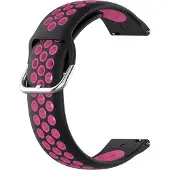 Cover-Discount 20mm Silicone Bracelet Sport perforé rose (20 mm, Silicone), Sangles de montre, Pink
