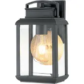 QUOIZEL Applique d'extérieur Byron graphite 1xE27x60W en aluminium, dimensions : 30,5 x 16,5 x 15,2 cm, IP44,