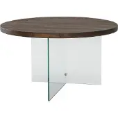 Skye Decor , Serenity - Transparent, Walnut, table basse, 100 % verre trempé, transparent, 70 x 40 cm