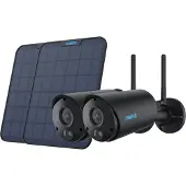 Reolink 2x B320-B Battery-WiFi + 2x panneau solaire noir