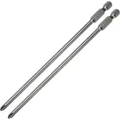 Dedra Embouts de tournevis, embouts DED71581 Phillips PH2x155mm, blister de 2 pièces (Cruciforme Phillips PH)