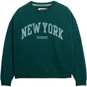 Superdry Femme Sweat OverTaille à col Rond Athletic Essentials Vert Taille: 42