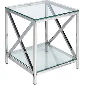 Beliani Table D'appoint Audet Argenté