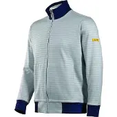 HB Tempex Veste sweat ESD Conductex Cotton Knit, gris argenté, taille : M (M)