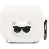 Karl Lagerfeld Klaca3Silchwh Airpods 3 Cover White/White Silicone Choupette