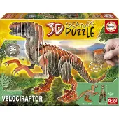 Educa Puzzle 3D Velociraptor 64 pièces