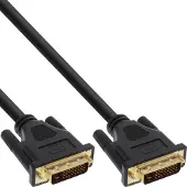 InLine 17771P Câble DVI-D 24+1 M/M Dual Link Plaqué or 1 m