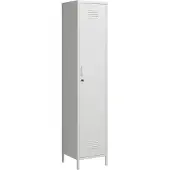 En.casa Armoire 'Seinäjoki' 180x38x38 cm acier blanc