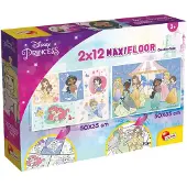 Liscianigiochi Supermaxi Puzzle Double Face 2X12El. 50X35Cm Princesses 86566 Lisciani P12