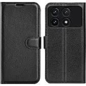 Screen Guard Professional Housse cuir Xiaomi Poco F6 Pro Leather Guard (Xiaomi Poco F6 Pro), Coque pour téléphone portable, Noir
